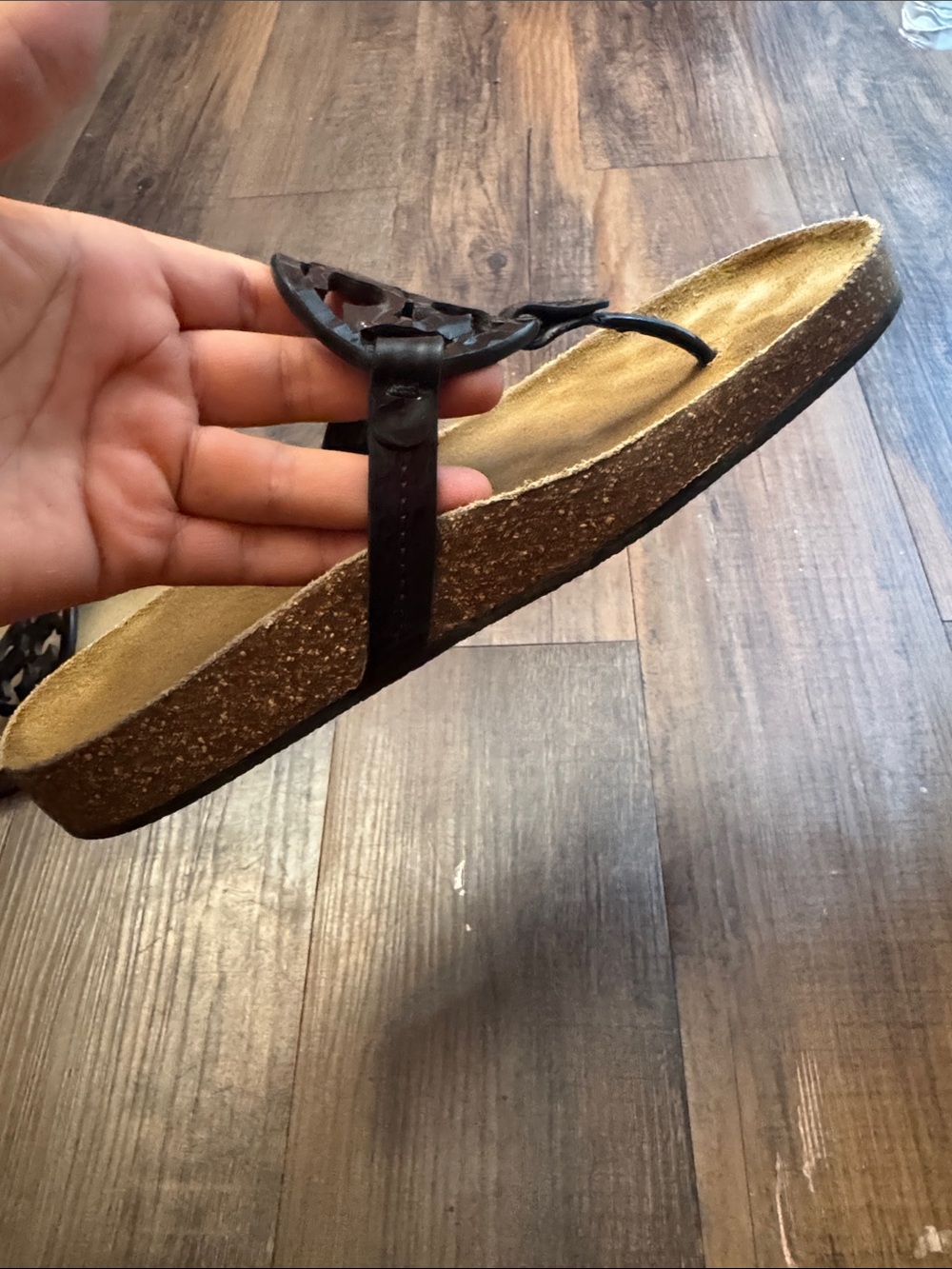Tory Burch Miller Cloud sandals feature a black patent leather - Picture 7 of 14